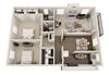 floor plan of two bedroom apartment
